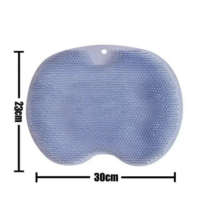 Silicone Shower Foot & Back Scrubber Mat - Non-Slip Suction Cup Massage Brush