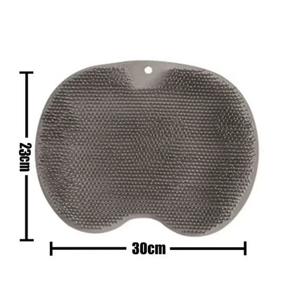 Silicone Shower Foot & Back Scrubber Mat - Non-Slip Suction Cup Massage Brush